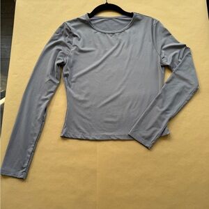 Gray Long Sleeve Women's Top